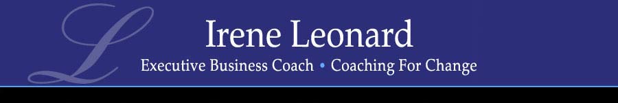 Banner: Coaching for Change, Professional Business Coach, Irene Leonard, Seattle. WA